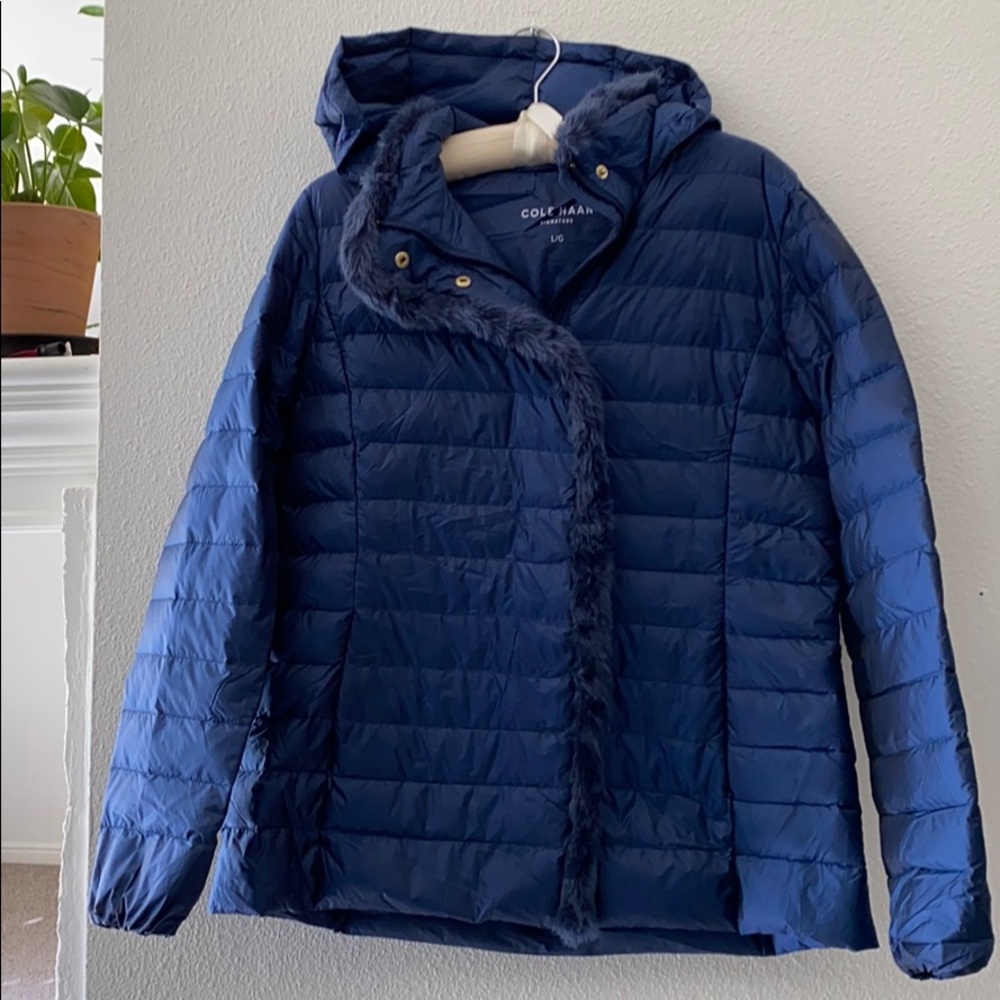 Cole Haan Blue Down Coat